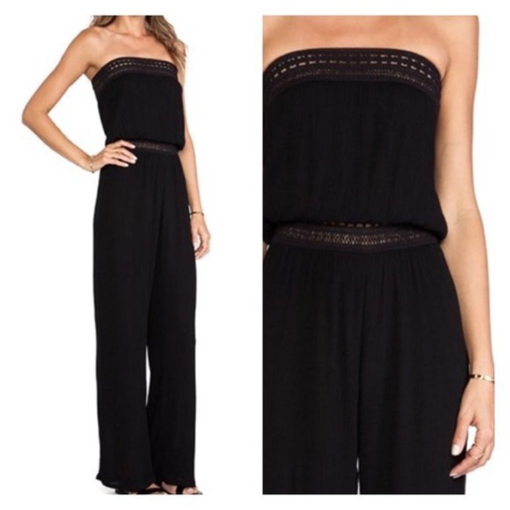 Eight Sixty Strapless Jumpsuit Revolve Black Small